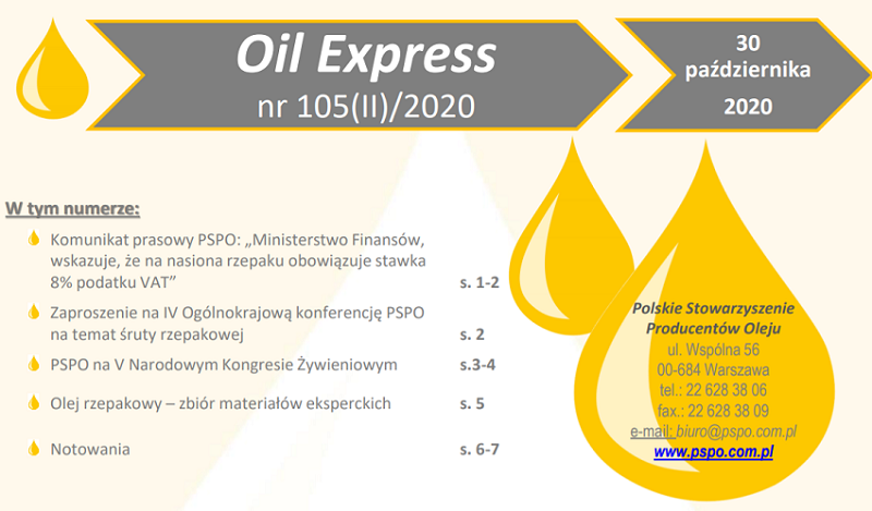 Oil Express nr 105(II), 30 października 2020